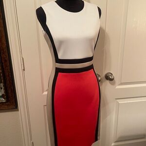 Calvin Klein Black and White Dress